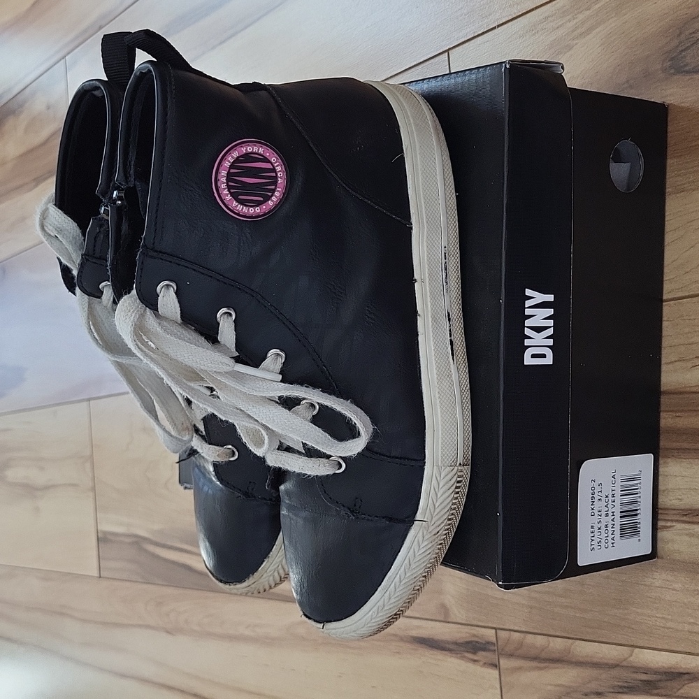 DKNY high top sneakers, size 3.5